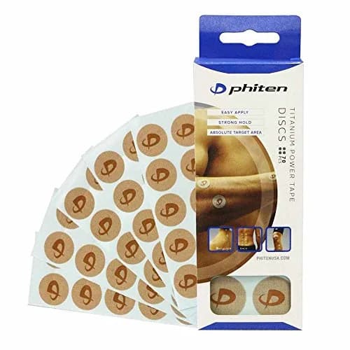 Phiten Titanium Power Tape Discs | Authentic Titanium Adhesive Tape for Pain Relief (70 Count, 1 Pack) thumbnail 1