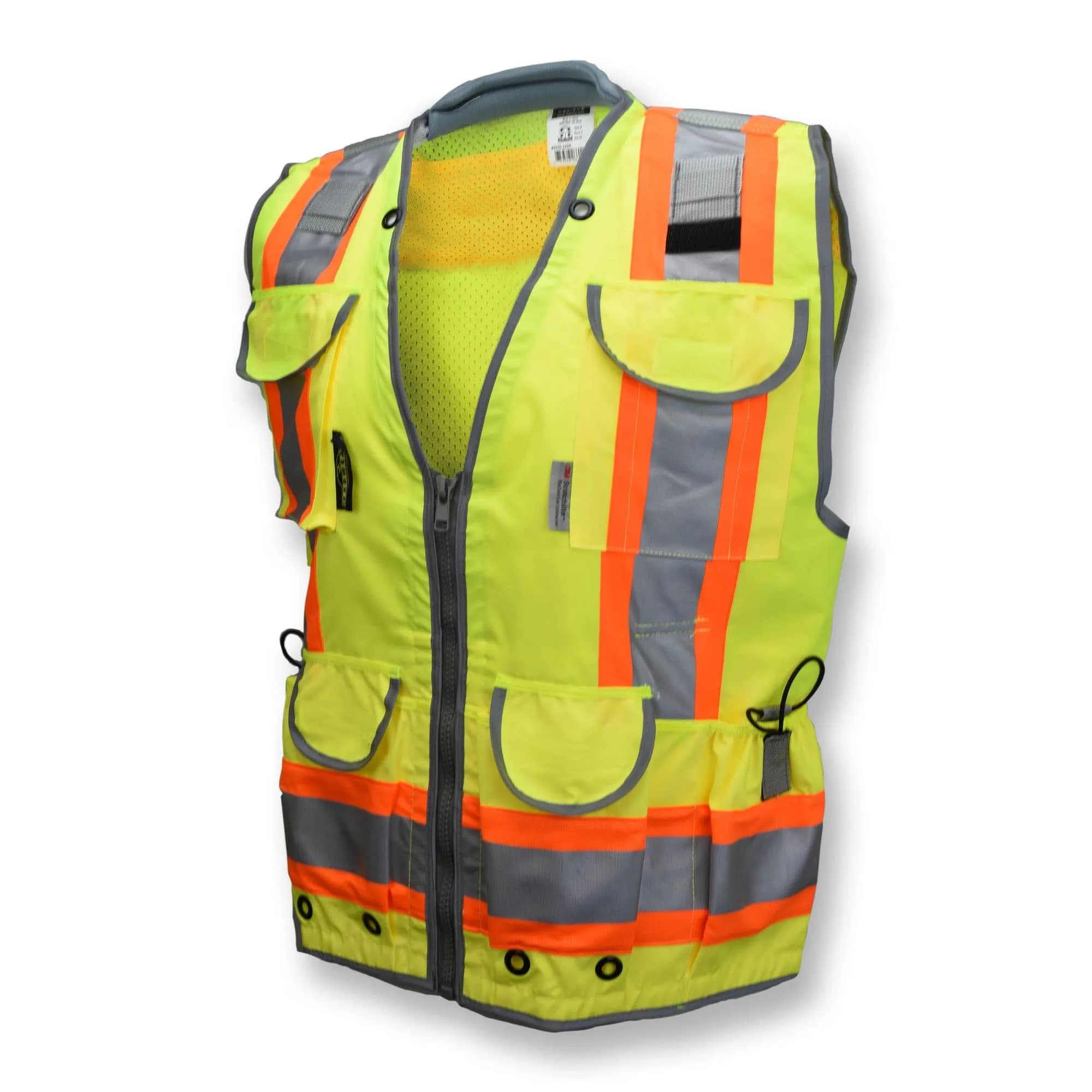 Radians SV55 Hi Vis Type R Class 2 Engineer Safety Vest, Green, M | Heavy Duty Reflective Workwear — Green