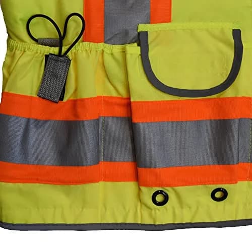Radians SV55 Hi Vis Type R Class 2 Engineer Safety Vest, Green, M | Heavy Duty Reflective Workwear thumbnail 4