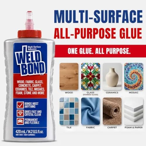 Weldbond Multi-Surface Glue 14.2oz | Non-Toxic, Crystal Clear Bond for Crafts & Repairs thumbnail 3
