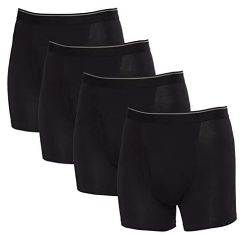 Kirkland Signature Men's Boxer Brief Pima Cotton 4 Pack Large Black | Super Soft, Tagless, Stretch Fit thumbnail 1
