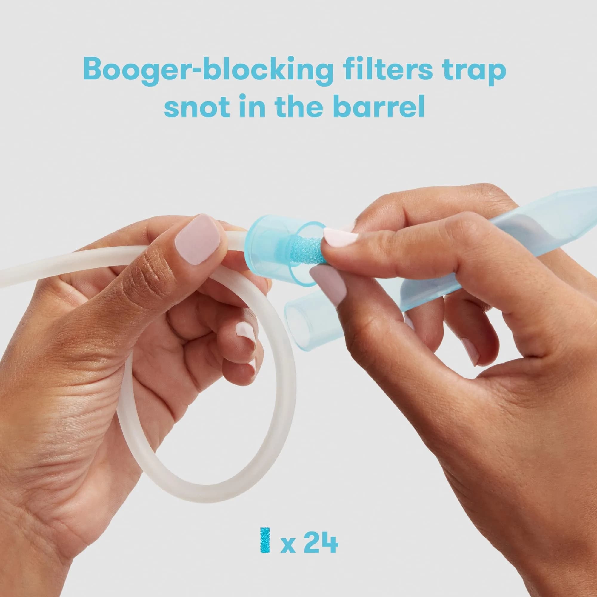 Frida Baby NoseFrida SnotSucker Nasal Aspirator with 24 Filters | Gentle, Hygienic, Easy-Clean Baby Nose Care - view 3