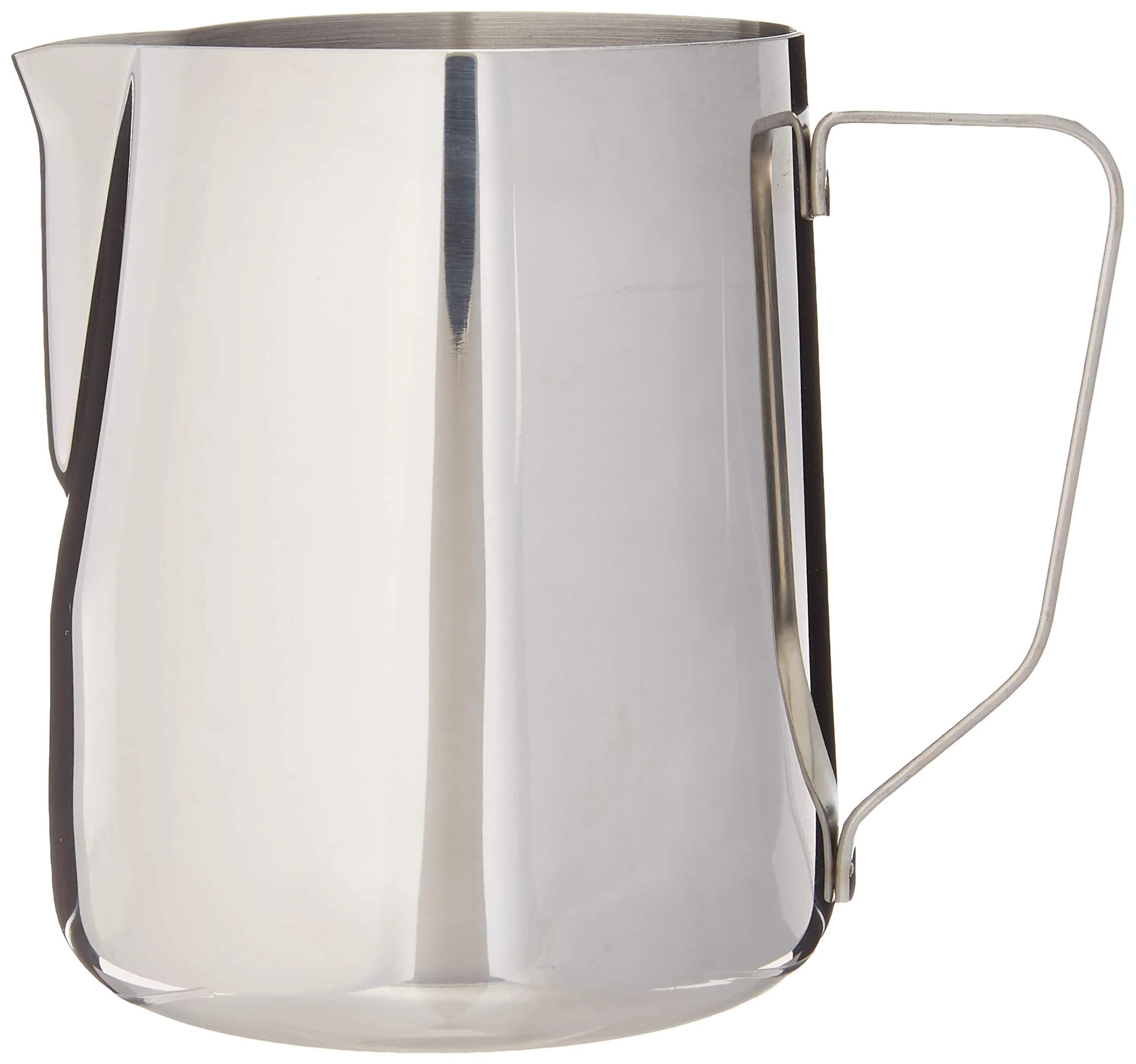 Rhinowares Professional Milk Pitcher 32oz | Thick Food Grade Stainless Steel for Baristas — Silver