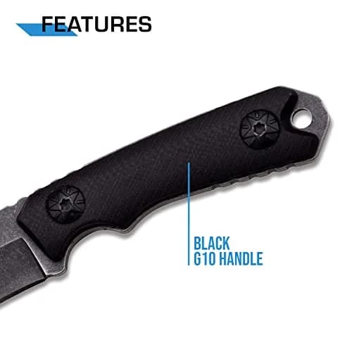 MTECH USA MT-20-30BK Fixed Blade Neck Knife | Drop Point Blade, Black G10 Handle, 4-3/4" Overall thumbnail 4