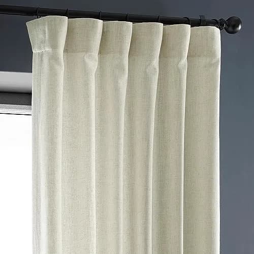 HPD Half Price Drapes Heavy Faux Linen Light Filtering Curtains 50 x 108 | Elegant Bedroom & Living Room Decor thumbnail 6