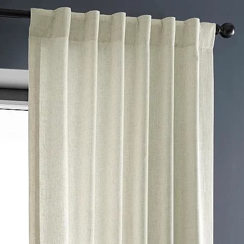 HPD Half Price Drapes Heavy Faux Linen Light Filtering Curtains 50 x 108 | Elegant Bedroom & Living Room Decor thumbnail 7