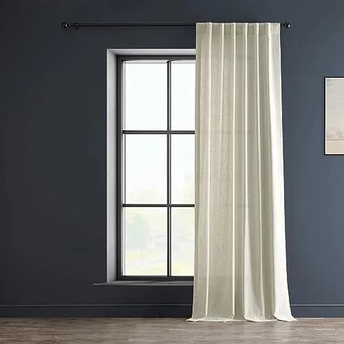 HPD Half Price Drapes Heavy Faux Linen Light Filtering Curtains 50 x 108 | Elegant Bedroom & Living Room Decor thumbnail 8
