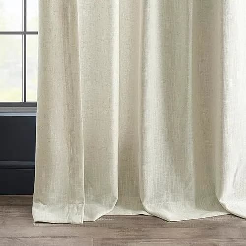 HPD Half Price Drapes Heavy Faux Linen Light Filtering Curtains 50 x 108 | Elegant Bedroom & Living Room Decor thumbnail 9