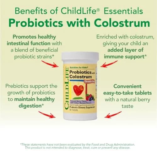 ChildLife Essentials ChildBiotics with Colostrum 92 Tablets | Supports Digestive & Immune Health thumbnail 5