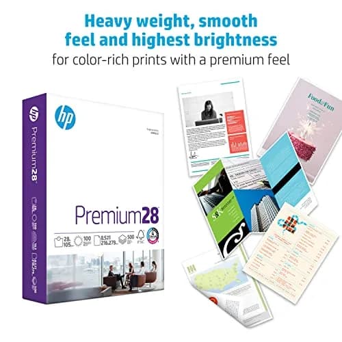 HP Premium28 Printer Paper | 8.5 x 11 Paper | 28 lb | 500 Sheets | 100 Bright | FSC Certified thumbnail 3