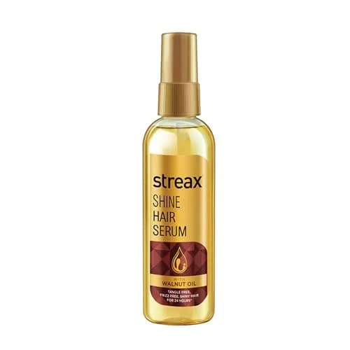 Streax Hair Serum with Walnut Oil 115 ml (3.89 fl oz) | Shine & Smoothness thumbnail 1