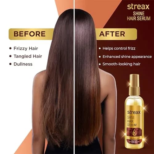 Streax Hair Serum with Walnut Oil 115 ml (3.89 fl oz) | Shine & Smoothness thumbnail 6