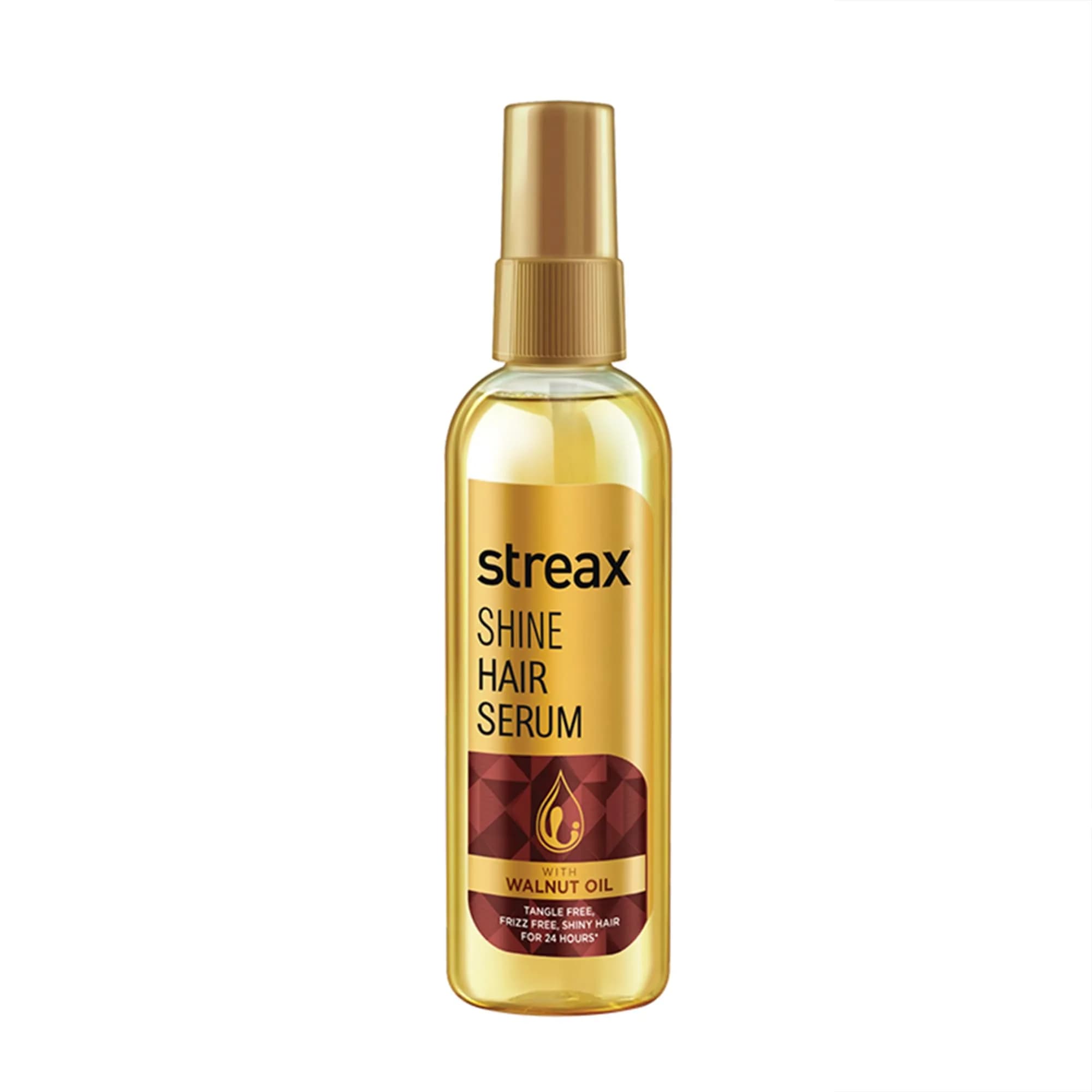Streax Hair Serum with Walnut Oil 115 ml (3.89 fl oz) | Shine & Smoothness — Transparent