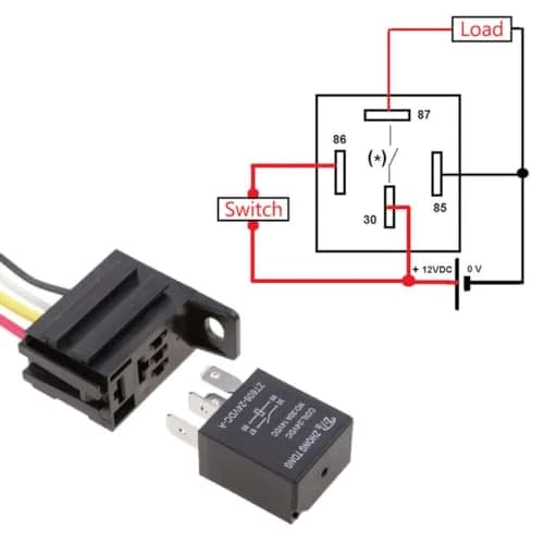 ESUPPORT Car Heavy Duty Relay Switch 12V 30A SPST 4Pin | Impactful, Durable & Impact Molded Socket thumbnail 3