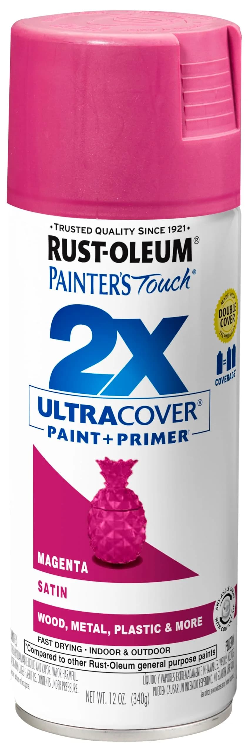 Rust-Oleum Painter's Touch 2X Ultra Cover Satin Magenta Spray Paint, 340g - main product image