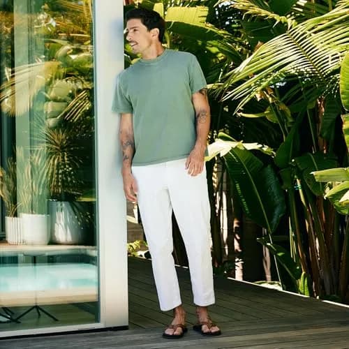 Reef Twinpin Mens Beach Flip Flop Water Friendly Grey 12 | Soft Cushion Footbed, Vegan Leather, Slip On thumbnail 3