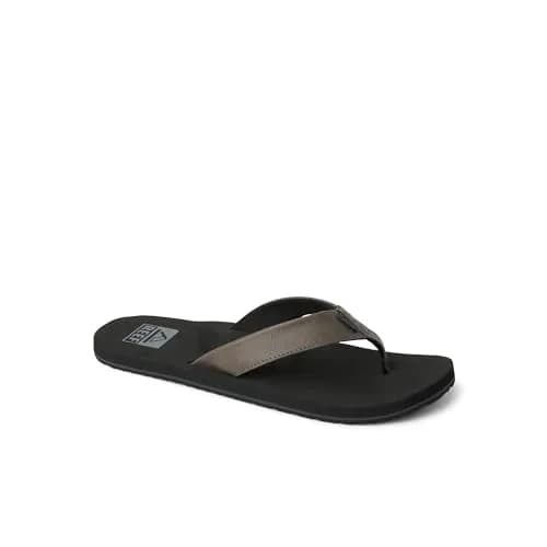Reef Twinpin Mens Beach Flip Flop Water Friendly Grey 9 | Soft Cushion Footbed thumbnail 7