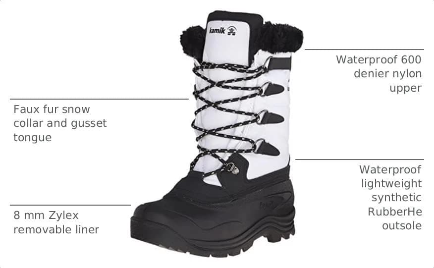 Kamik Women's Shellback Insulated Winter Boot, White, Size 9 | Waterproof Snow Boot for Cold Weather thumbnail 3