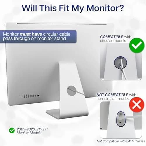 VIVO VESA Mount Kit for Apple iMac 21.5 inch & 27 inch | Steel Adapter for Late 2009-2020 Models thumbnail 3