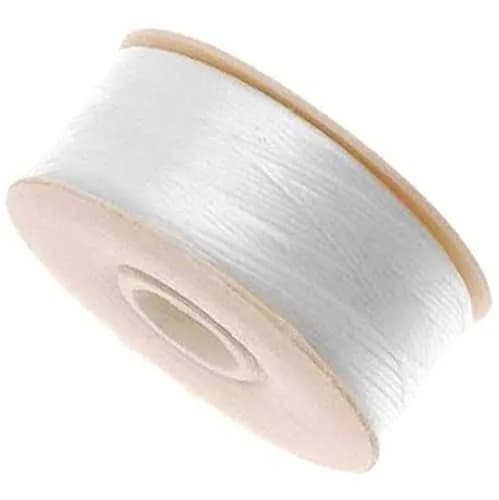 Nymo Nylon Monocord Thread White Size B | Ideal for Seed Bead & Needlework