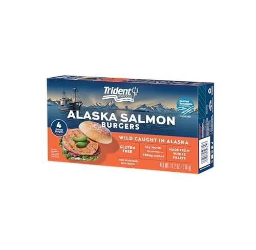 Trident Seafoods Wild Alaska Salmon Burgers 11.2 Oz | Healthy, Sustainable Fish thumbnail 3