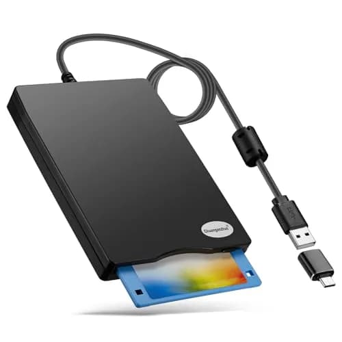 Chuanganzhuo 3.5 inch USB Floppy Disk Drive 1.44MB | Reads Old Floppy Disks on Windows PCs thumbnail 1