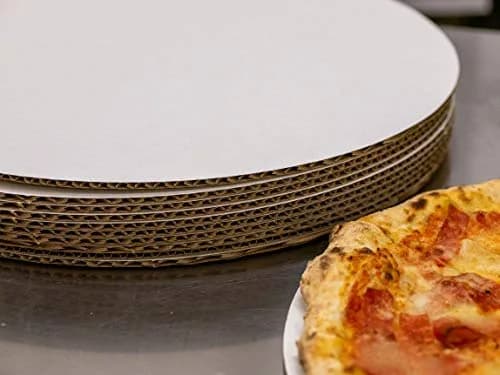 Southern Champion Tray 14" Mottled Corrugated Cake & Pizza Circles | Uncoated Single Wall, White, Case of 100 thumbnail 6