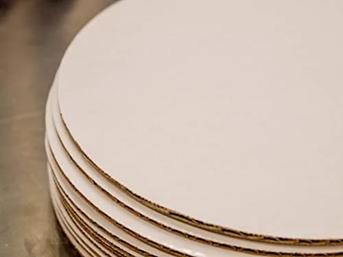 Southern Champion Tray 16" Mottled Corrugated Cake & Pizza Circles | Uncoated Single Wall, White, Case of 100 thumbnail 3