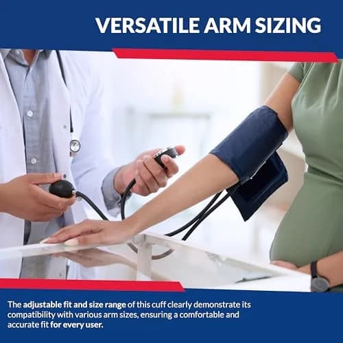 Dixie EMS Deluxe Aneroid Sphygmomanometer Blood Pressure Set with Adult Cuff, Carrying Case & Calibration Tool - Black | Professional Grade Manual BP Monitor thumbnail 5