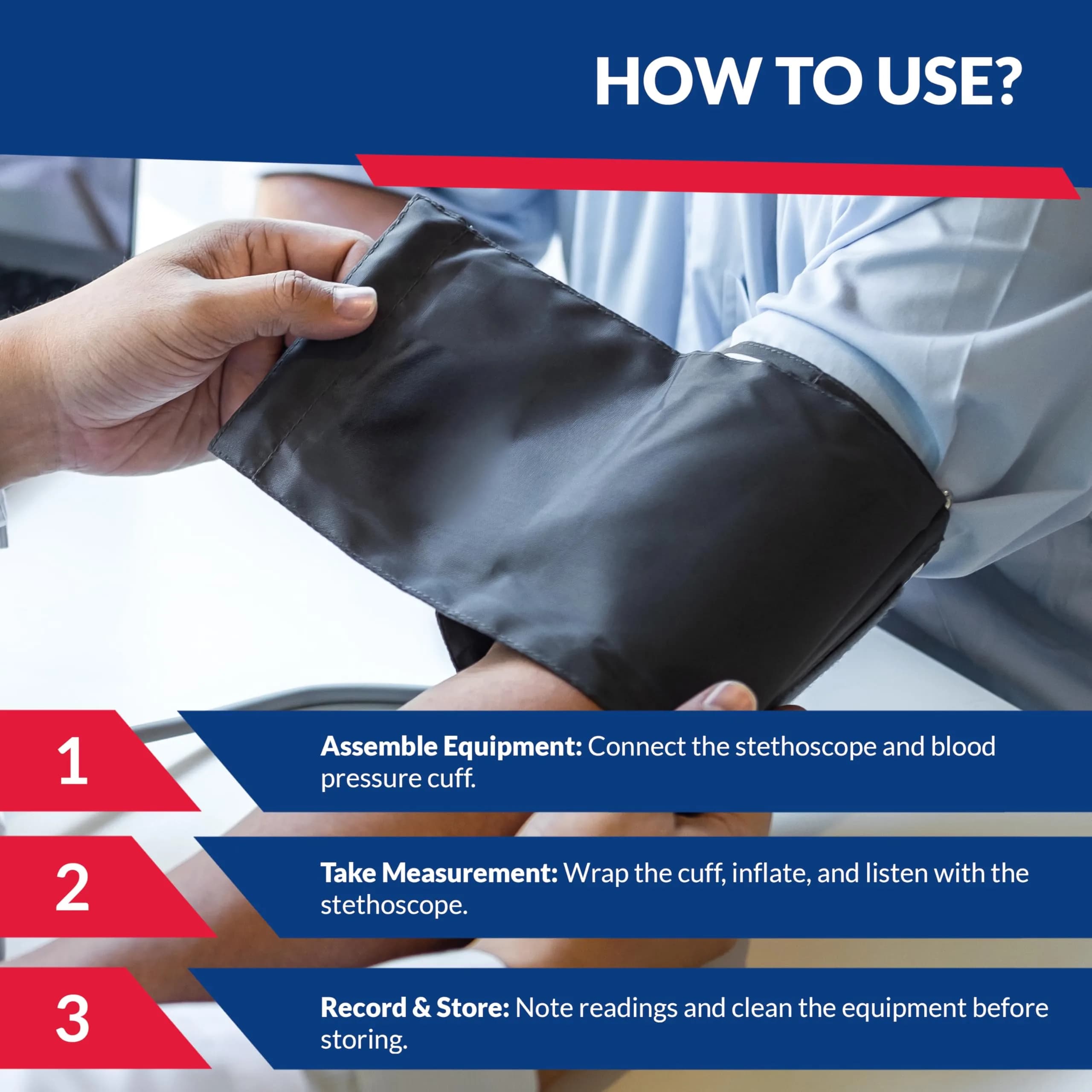 Dixie EMS Deluxe Aneroid Sphygmomanometer Blood Pressure Set with Adult Cuff, Carrying Case & Calibration Tool - Black | Professional Grade Manual BP Monitor - view 6