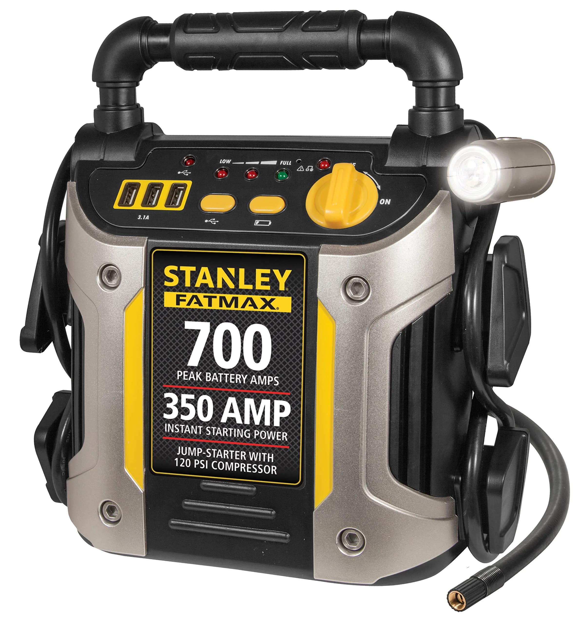 Stanley J7CS Portable Jump Starter 700 Peak Amps | Battery & Air Inflator with USB Ports - main product image