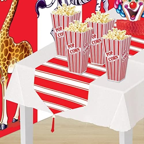 Beistle Printed Stripes Table Runner 11ft x 6ft | Circus Theme Decor thumbnail 4