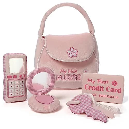 GUND Baby My First Purse 5-Piece Sensory Plush Toy Playset for Babies | ASTM-Tested, BPA-Free, Non-Toxic thumbnail 1