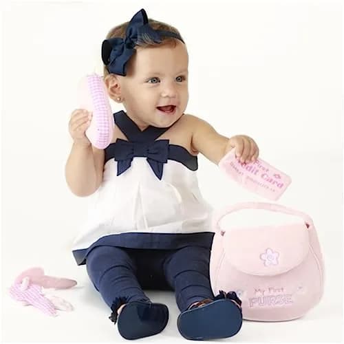 GUND Baby My First Purse 5-Piece Sensory Plush Toy Playset for Babies | ASTM-Tested, BPA-Free, Non-Toxic thumbnail 2