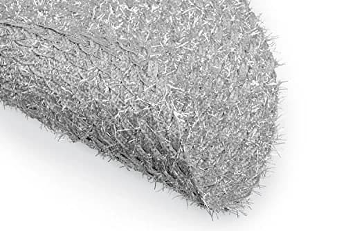 DII Classic Woven Tabletop Collection, Indoor/Outdoor Placemat Set, Round, 15" Diameter, Silver Tinsel (70-120 chars) thumbnail 4