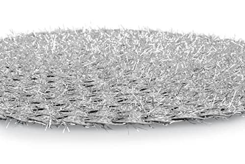 DII Classic Woven Tabletop Collection, Indoor/Outdoor Placemat Set, Round, 15" Diameter, Silver Tinsel (70-120 chars) thumbnail 3