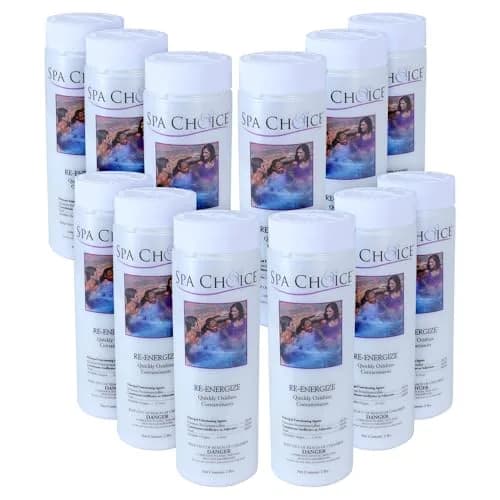 SpaChoice 2-Pounds 12-Pack Premium Re-Energize Spa Shock | Oxygen-Based Spa Water Treatment (70-120c) thumbnail 1
