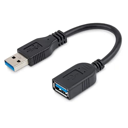 StarTech.com 6in USB 3.0 Extension Cable 5Gbps | Port Saver & Durability (70-120 chars) thumbnail 1