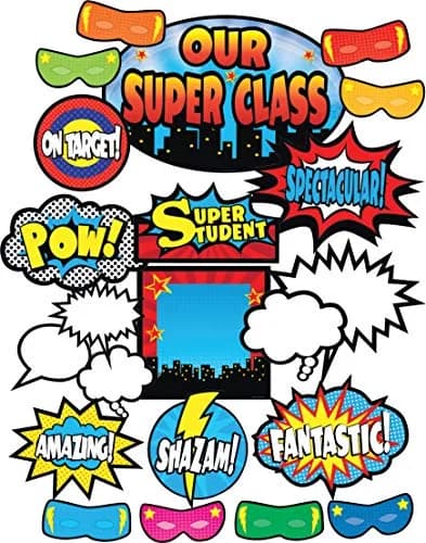 Teacher Created Resources Superhero Bulletin Board Display Set 52 Pieces | Classroom Wall Art thumbnail 4
