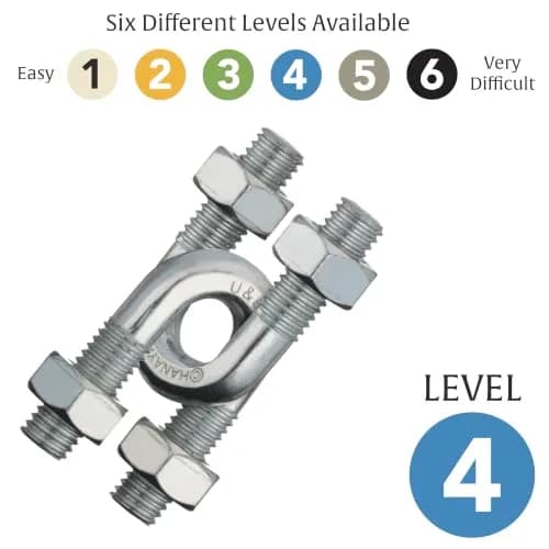 Bepuzzled U&U Hanayama Metal Brainteaser Puzzle Level 4 | 113g (4 oz) Assembly & Disentanglement thumbnail 3
