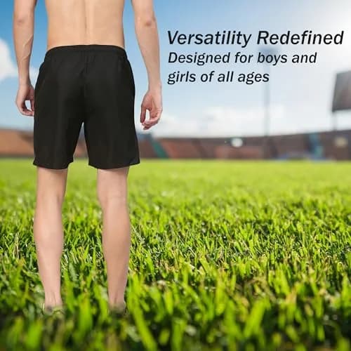 Vizari Napa Soccer Shorts, Black, Adult Small | 6-inch Inseam, Moisture Control, All Black thumbnail 4