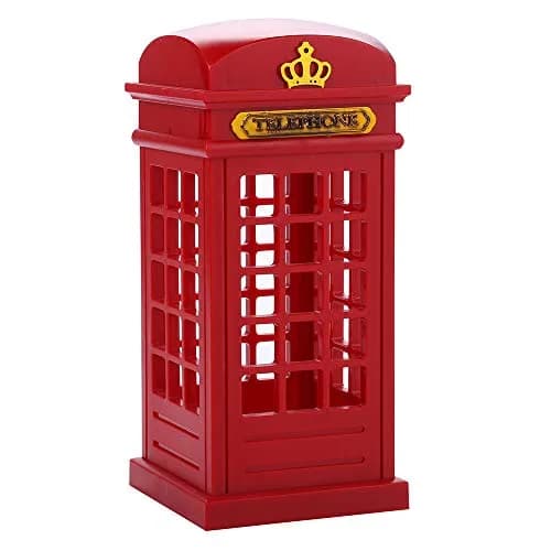 Artyea Vintage London Telephone Booth LED Night Lamp with Touch Sensor & USB Charging, 21.5 cm (8.5 inches) | Adjustable Brightness for Bedrooms thumbnail 1