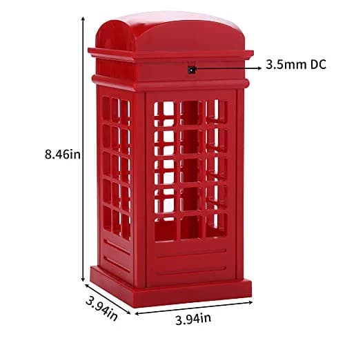 Artyea Vintage London Telephone Booth LED Night Lamp with Touch Sensor & USB Charging, 21.5 cm (8.5 inches) | Adjustable Brightness for Bedrooms thumbnail 4
