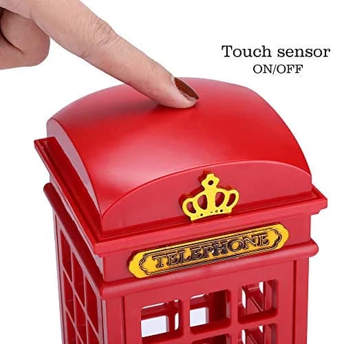 Artyea Vintage London Telephone Booth LED Night Lamp with Touch Sensor & USB Charging, 21.5 cm (8.5 inches) | Adjustable Brightness for Bedrooms thumbnail 2