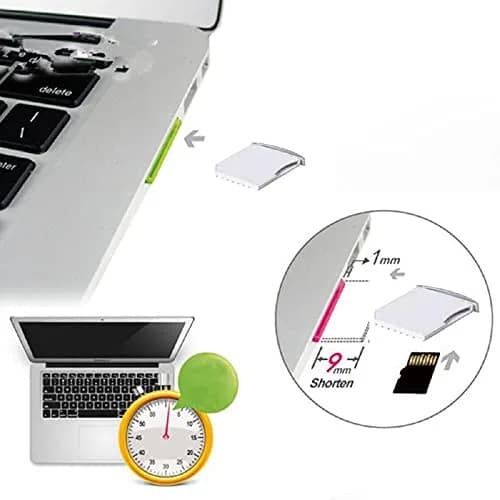 cablecc White Micro SD to SD Card Adapter Kit | Short Body for MacBook Pro/Air/Retina thumbnail 4