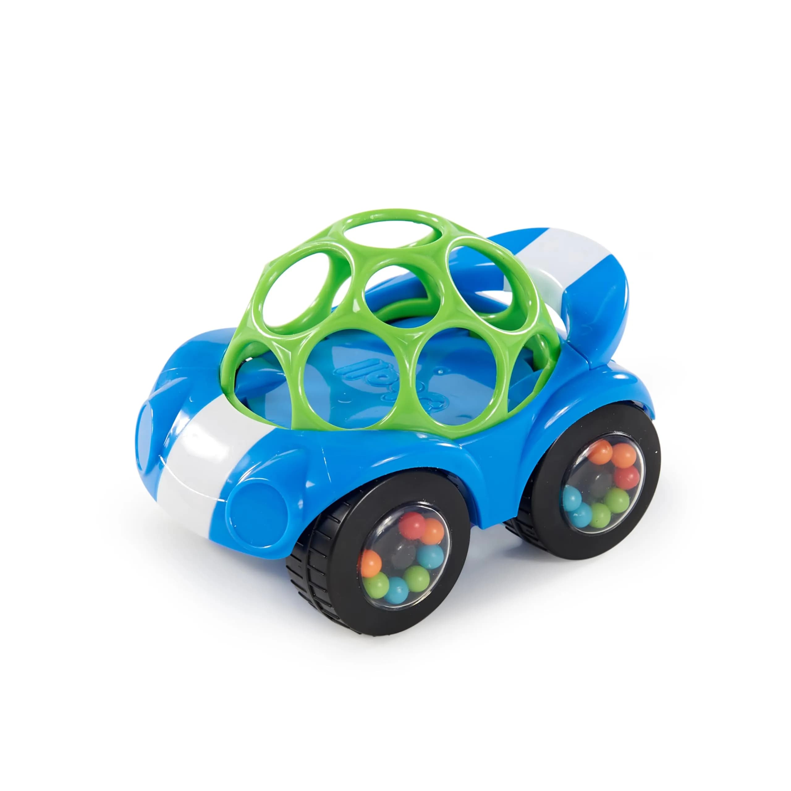 Bright Starts Oball Easy Grasp Rattle & Roll Toy Car 1 Pack | BPA-Free Infant Crawling Toy for 3+ Months