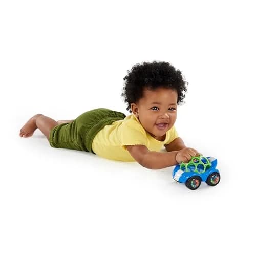 Bright Starts Oball Easy Grasp Rattle & Roll Toy Car 1 Pack | BPA-Free Infant Crawling Toy for 3+ Months thumbnail 3