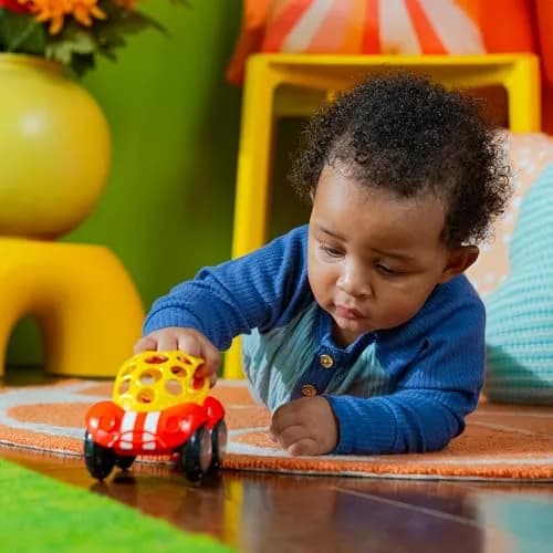 Bright Starts Oball Rattle & Roll Buggie 1 Pack | BPA-Free Infant Crawling Toy for 3 Months+ thumbnail 5