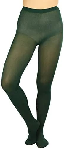 ToBeInStyle Women's Opaque Solid Color Nylon Tights Pantyhose - Hunter Green | Comfortable, Vibrant & Perfect for Parties thumbnail 1