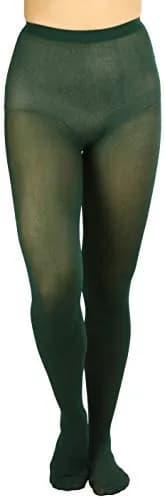 ToBeInStyle Women's Opaque Solid Color Nylon Tights Pantyhose - Hunter Green | Comfortable, Vibrant & Perfect for Parties thumbnail 4